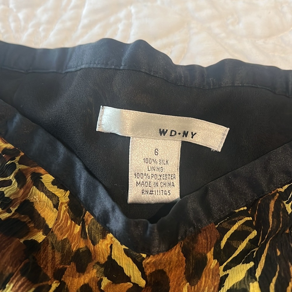 Vince Brown and Black Animal Print Skater Skirt - Picture 2 of 2